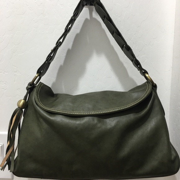 green leather handbags